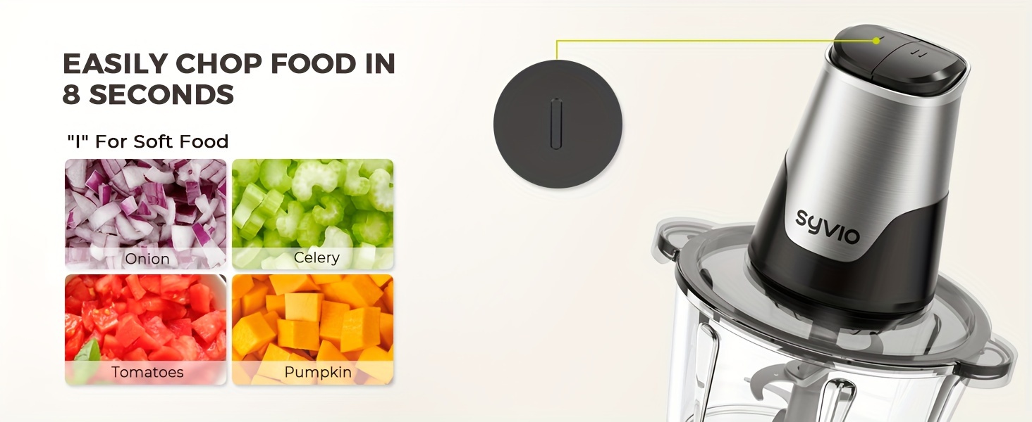 450w food processors with 2 bowls meat grinder 4 bi level blades mini electric food chopper for baby food meat onion vegetables chopper 2 speed christmas gifts Product details 3