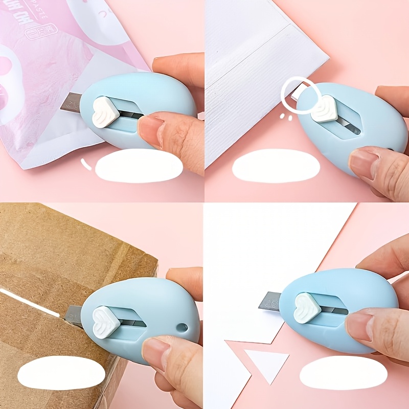 3 colors     1pc heart shaped mini cutting tool     design with a full range of macaron colors compact and   paper   safe and anti   a rounded grip thats comfortable and non  
