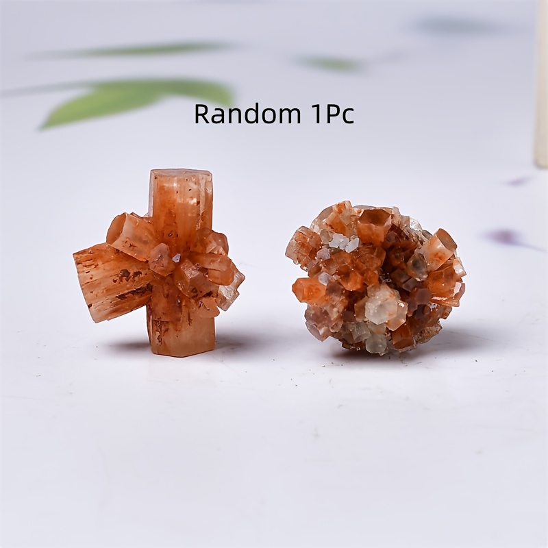 TEMU Funaya 1pc Citrine Moroccan Azurite Stone Mineral Specimen, Home Decoration Ornament, Ideal For , , Or Holiday Gift. Random Shipped From