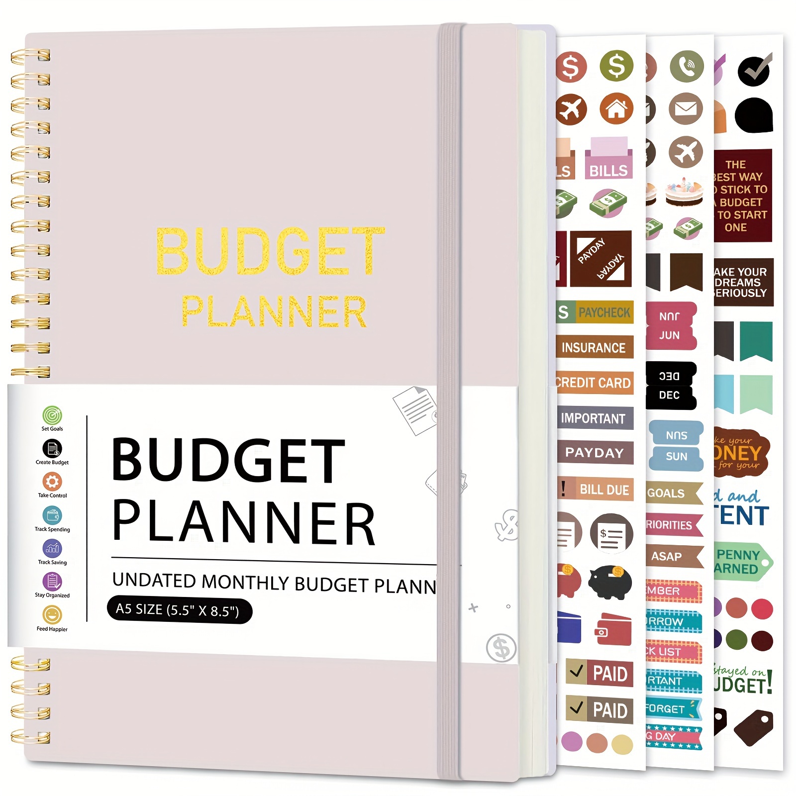 

Budget Planner For Teens By Trees - Monthly Finance Organizer With Expense , Undated A5 Account Book, Effective Money Management, 100gsm Paper