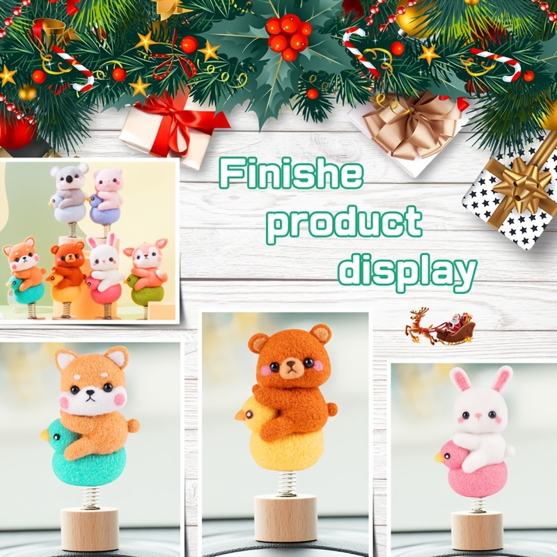 4x Shiba Inu Nadelfilz-Set – DIY Bastelset Für Anfänger Mit Allem Zubehör Zum Filzen