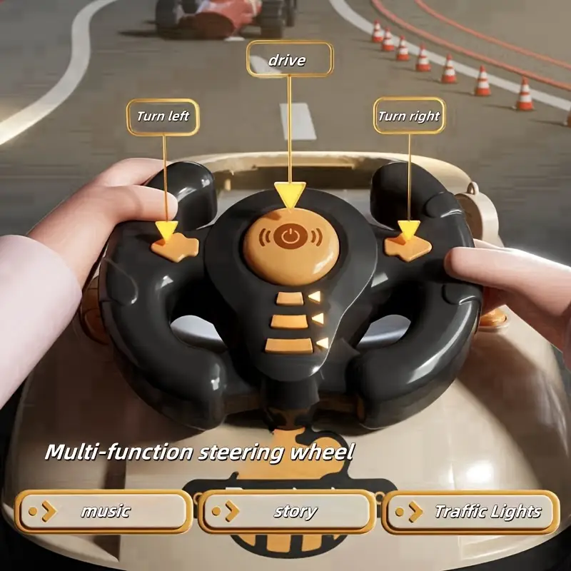 racing adventure car steering wheel toy for kids musical driving game interactive simulation toy details 1