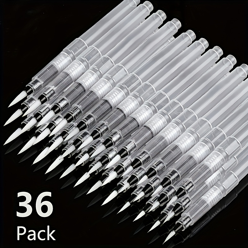 E-shop 36-teiliges Aquarellpinselset, Aquarell, Solides Aquarellmalerei, Pinsel, Skizzieren, Kunstmalerei, Spezieller handbemalter Wasser-Auffüll- und