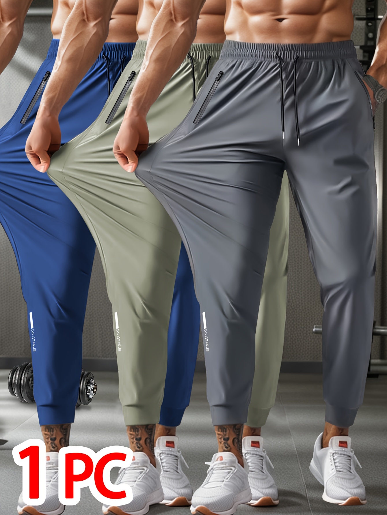 men's breathable ice silky high fabric jogger - Temu United