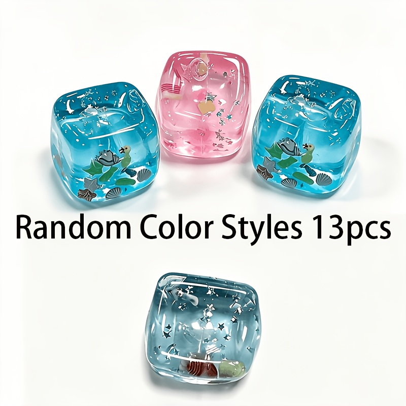 Image of 13pcs Small Ocean-shaped Squeezable Toys. Multi-item Fidget Toy Pack. At Will. Rises And Bounces Back. Most Suitable As Birthday Gifts, Classroom Rewards, Or Party Favors. (random Colors And Styles)
