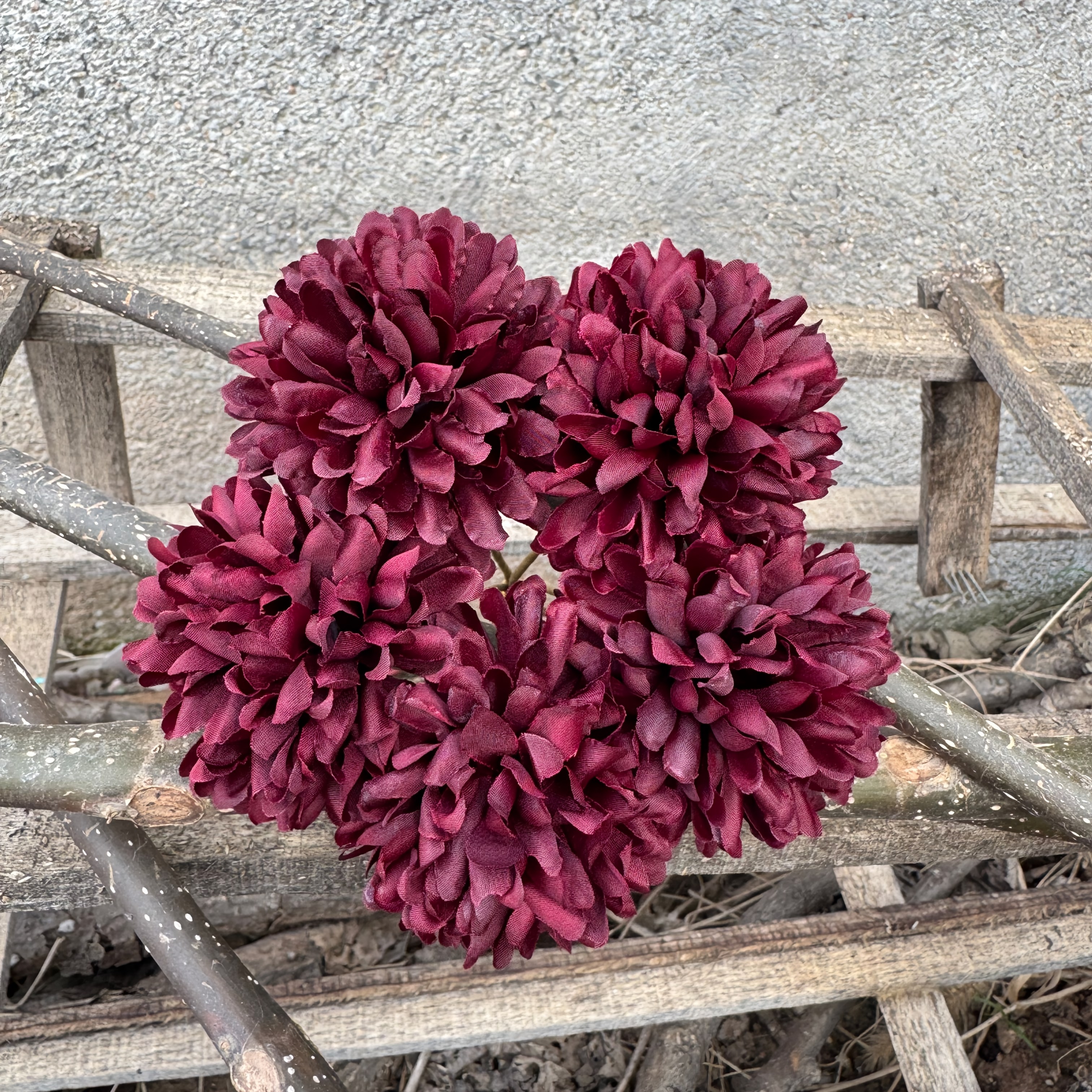 Image of 5pcs, Artificial Chrysanthemums For Flower Arrangement Decoration