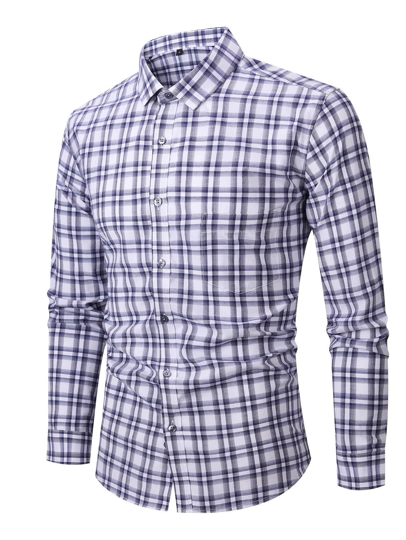 mens fashion dress shirt Valnti Black Plaid Slim Men's Dress Shirt – Stylish & Versatile