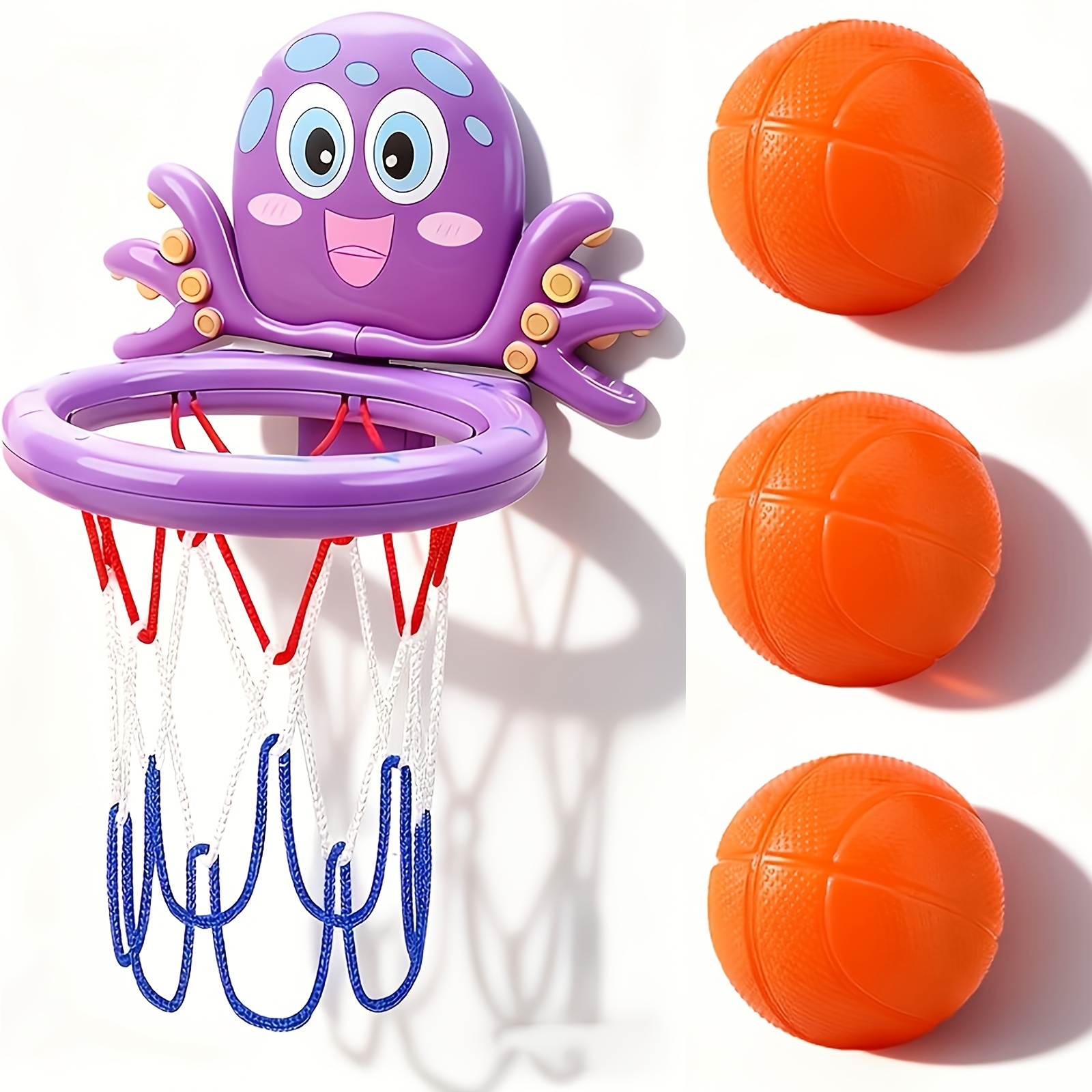 Shower Gift, Octopus Bathtub Toy Set With , 4pcs Of Bathtub Fun For Newborn Boys And Girls, Safe And Non-toxic Birthday Christmas Gift