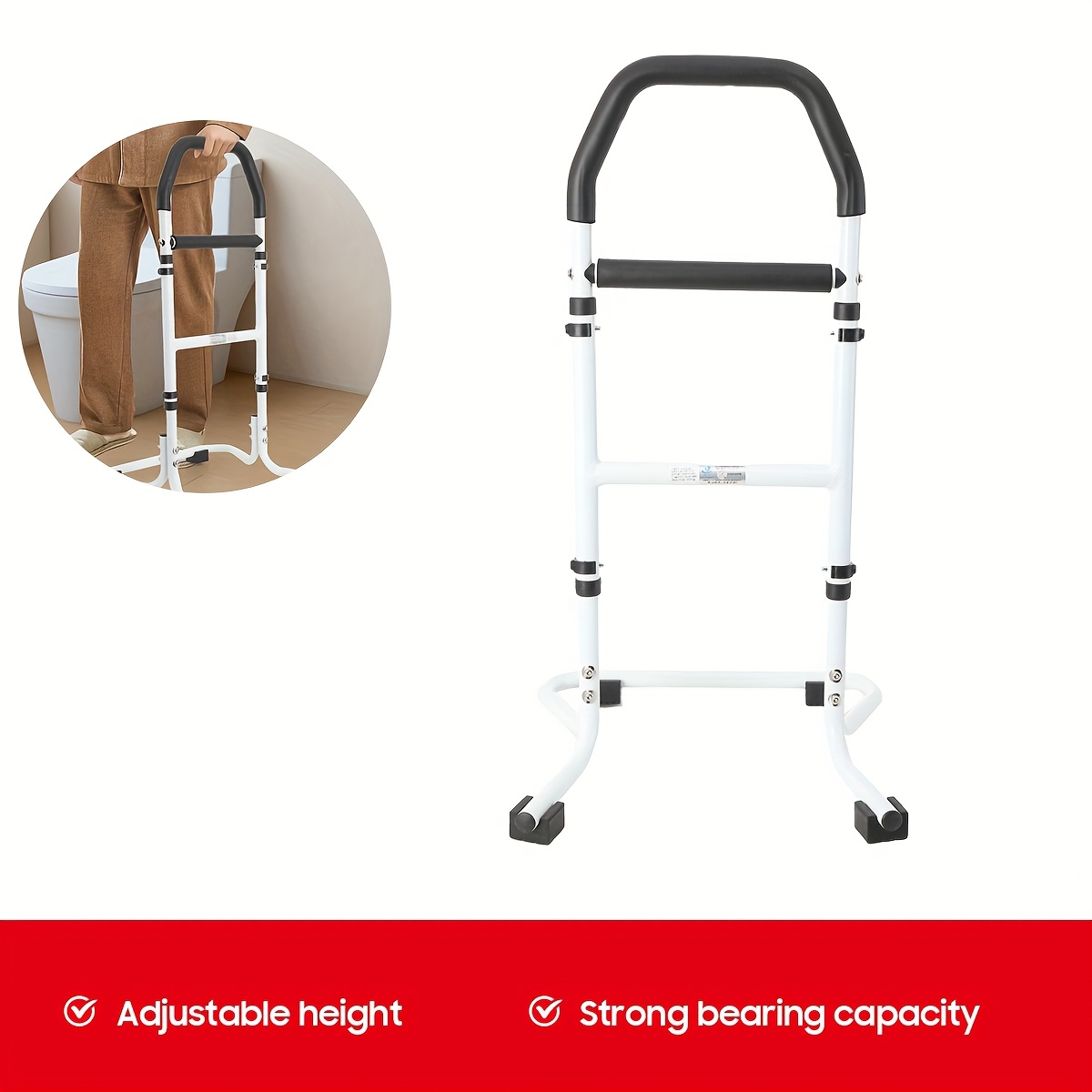 Image of Chair Stand Assist For Elderly - Portable Standing Up Assistance For Seniors - Self Lift Aid Disabled & Handicap - Side Walker Aid - From Couch, Bed, & Floor