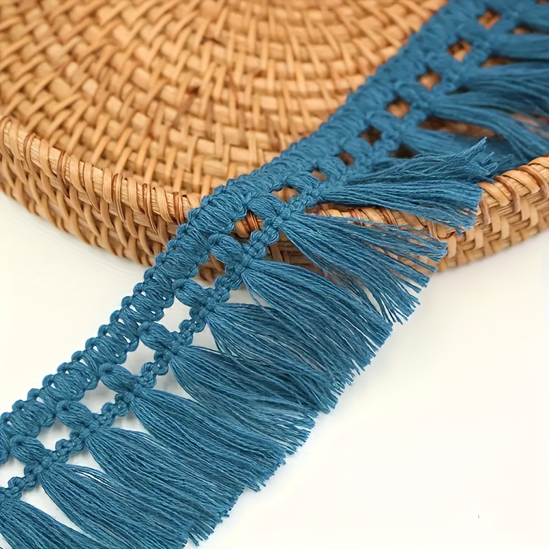 E-shop 3 Yards Polyester Spitzen Rüschenbesatz, 5 cm breit, dekorative Fransen mit wellenförmigem Rand für Tischdeckenränder, ein Bastelzubehör für ,