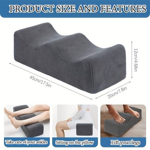 multi purpose slow rebound comfortable sleeping rest leg pillow suitable for bed sleeping sofa rest office chair recliner home relaxation leg support pad non slip and with 2pcs fixed elastic bands