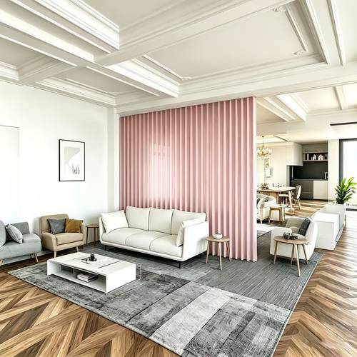 böhmischer faltbarer raumteiler-vorhang sichtschutz mit hakensystem – lichtfilternd, für schlafzimmer, wohnzimmer, balkon – maschinenwaschbares gestreiftes trennwand-paneel, moderne raumteiler für deko (nein)