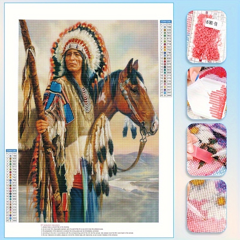 

5d Diy Diamond Painting, Full Diamond Painting With Diamond Art, By Number Kits Embroidery Rhinestone For Wall Decor