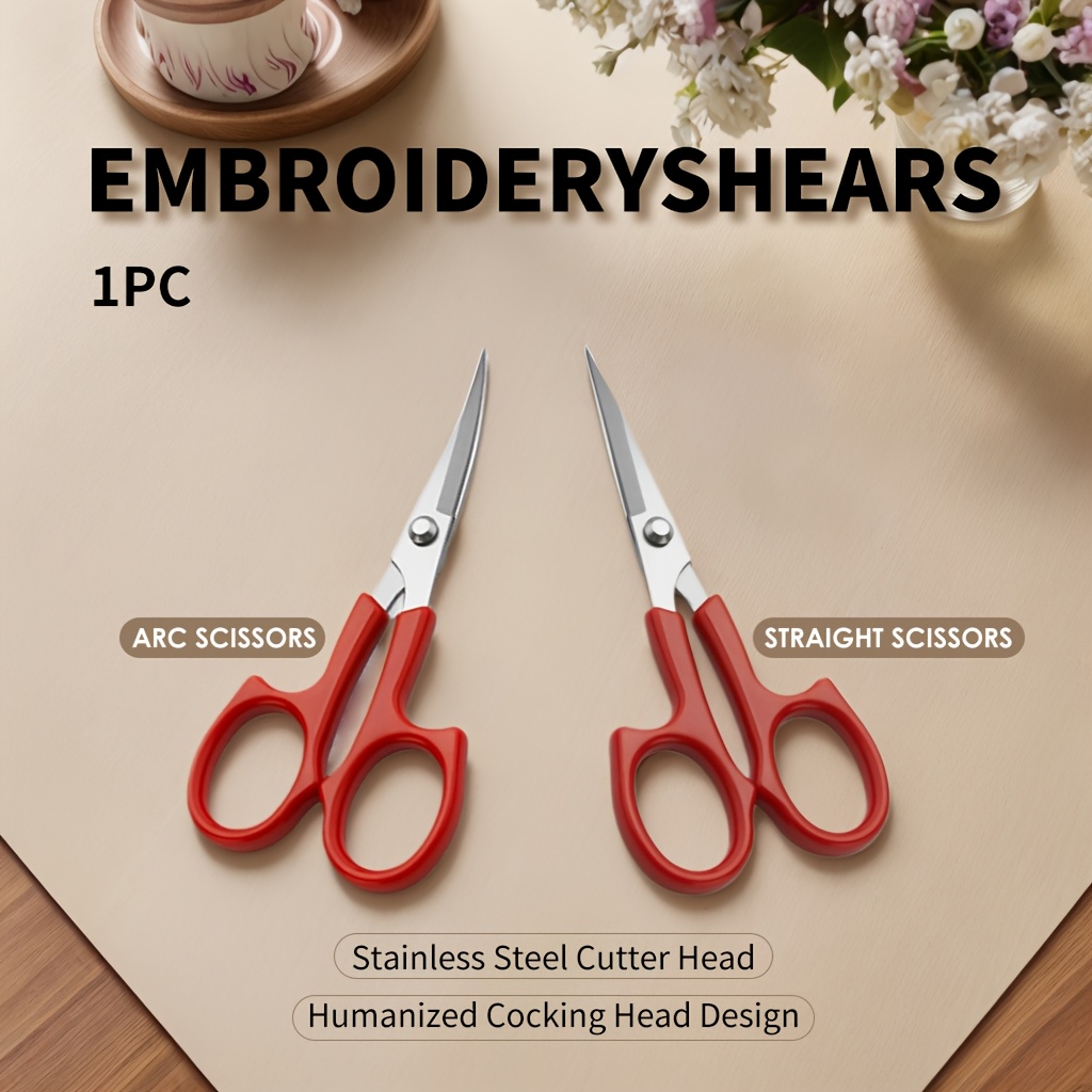 

Ergonomic Stainless Steel Sewing Scissors - Paper, Thread, Fabric & Leather Cutting - Ideal For Crafts, Tailoring & Design