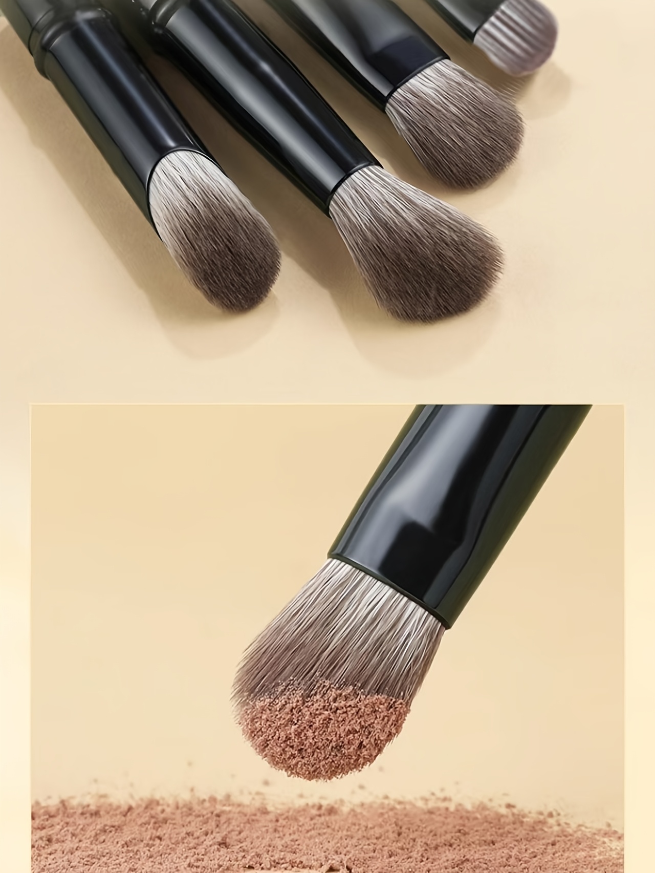 6pcs mini travel makeup brush set with detachable aluminum tubes portable eye brushes and storage case for clean hygiene   girls and women Product details 4