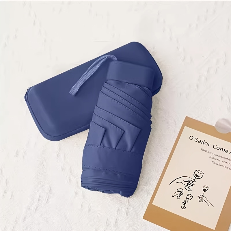 TEMU Mini Parapluie de Voyage, Parapluie Compact à 6 Baleines pour et , Idéal pour les Sacs à Main, les Voyages, et les Domicile-Travail
