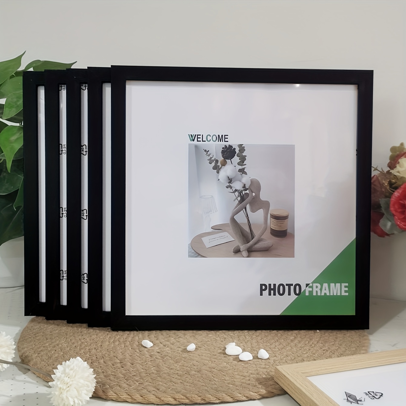 Black White Modern Square Frame Photography Logo