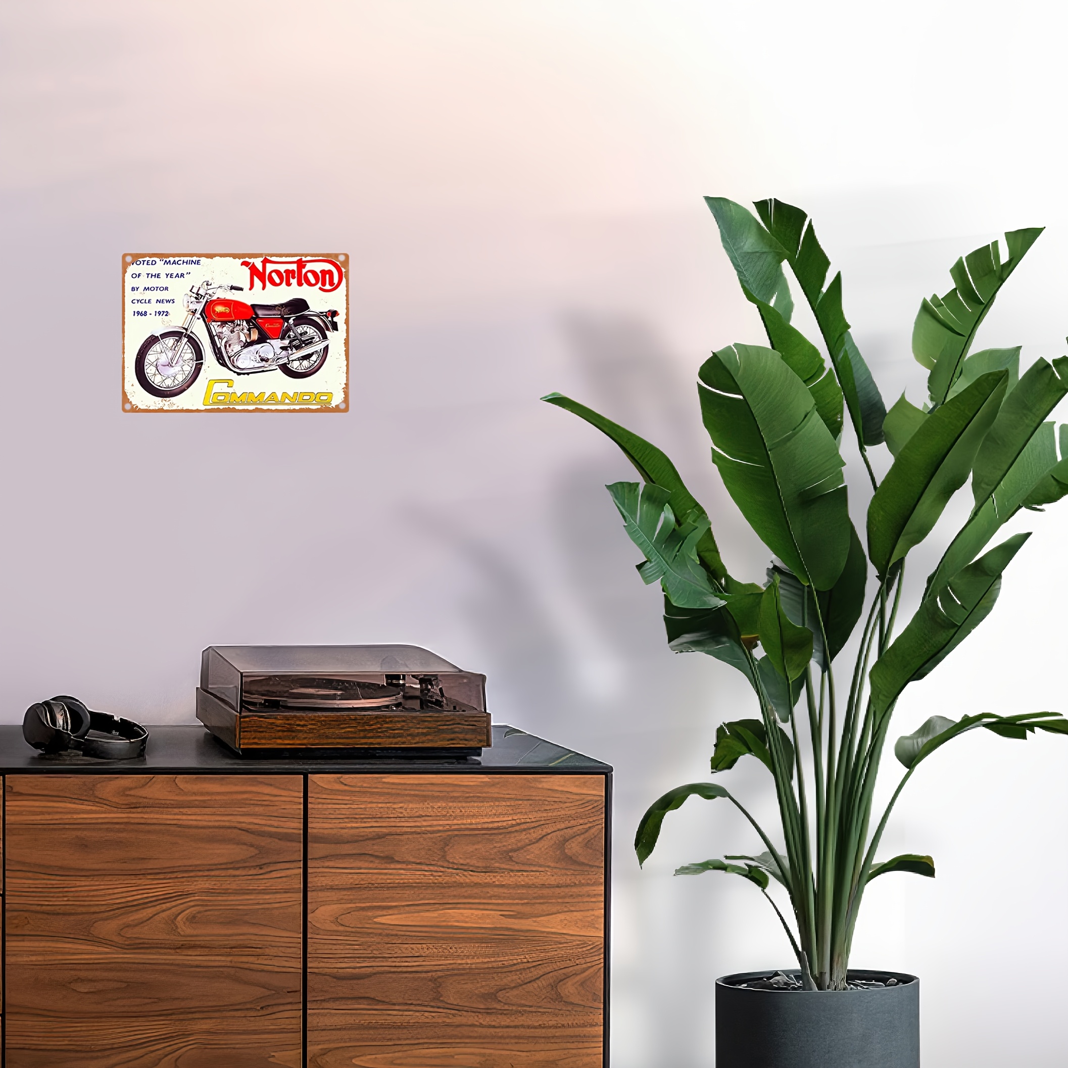 

Décoration de chambre 1pc Moto Métal Plaque en étain, 8 pouces Décoration murale vintage en fer pour , , , la ferme, - Décoration pour les passionnés de moto