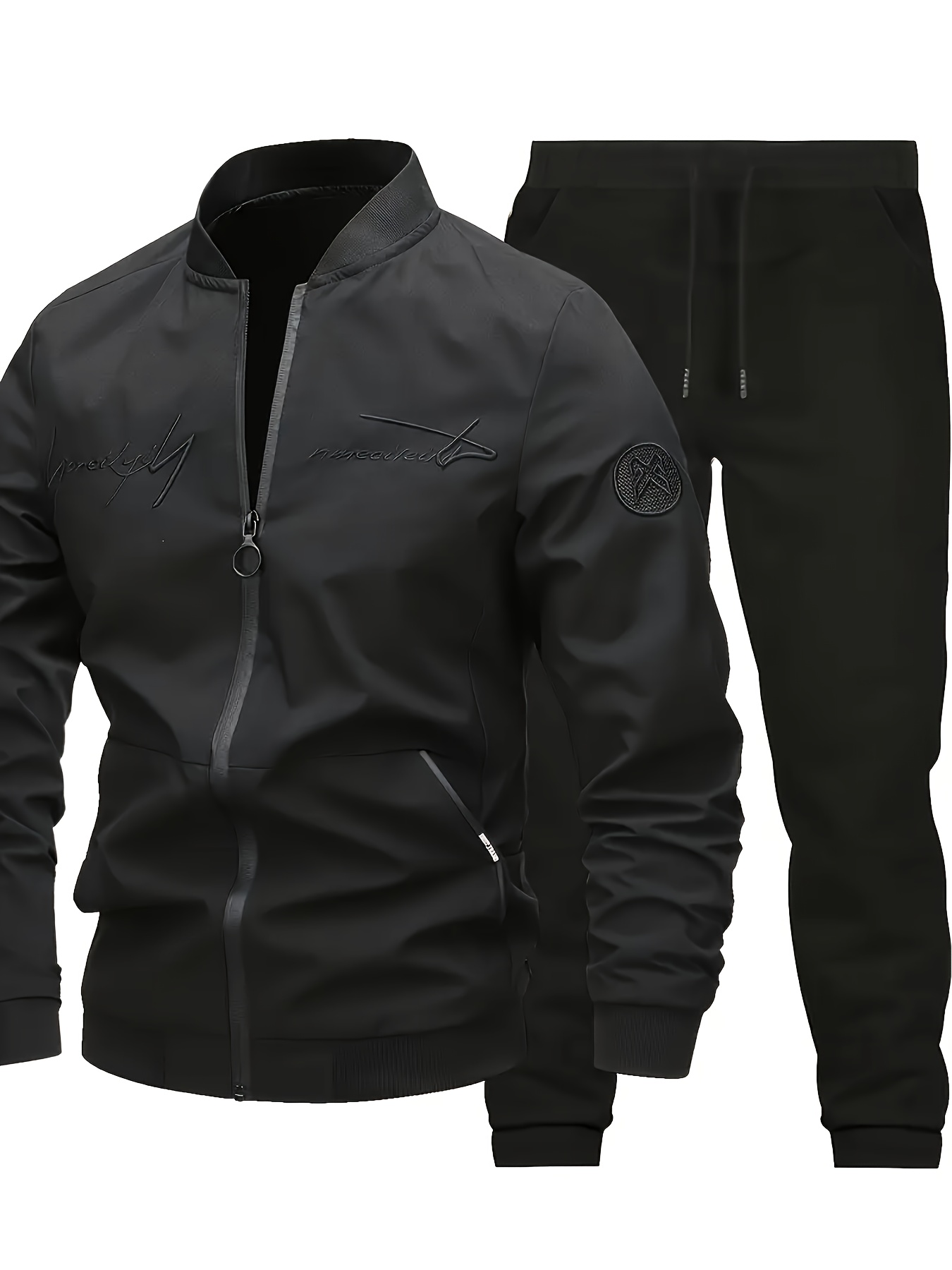 Ensemble Décontracté Homme — Veste & Jogging Ensemble Décontracté pour Homme avec Veste et Pantalon de Survêtement, Tenue Deux Pièces