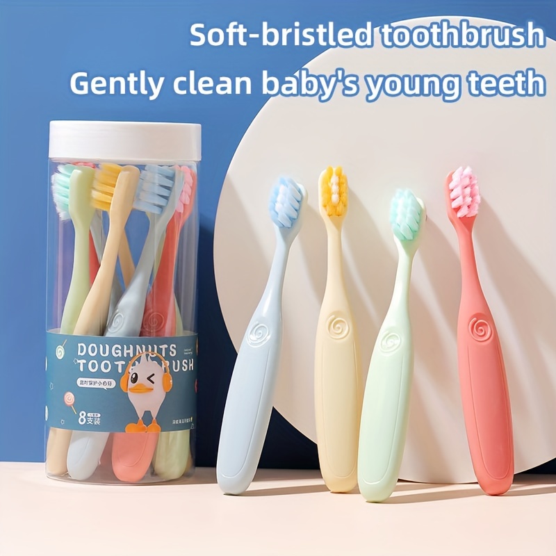 

8-pack Fun Toothbrushes, Soft Nylon , Gentle For Children 3-6 Years, Unisex Manual Toothbrush Set For , Family Oral Hygiene Cleaning Tools