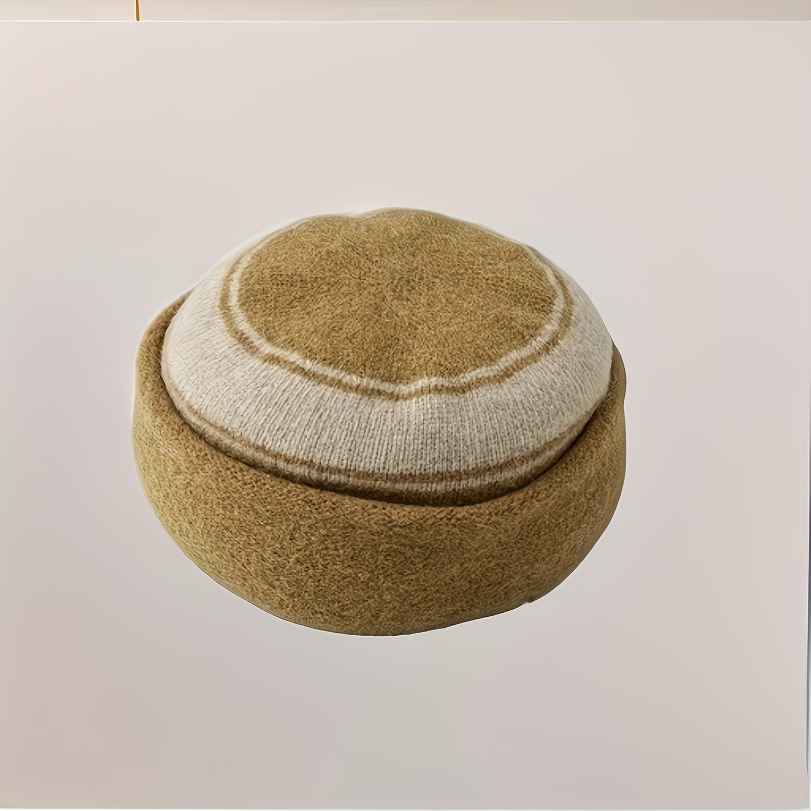   australian wool beret hat cozy warm beanie with two tone     textured material   winter outdoor activities 0