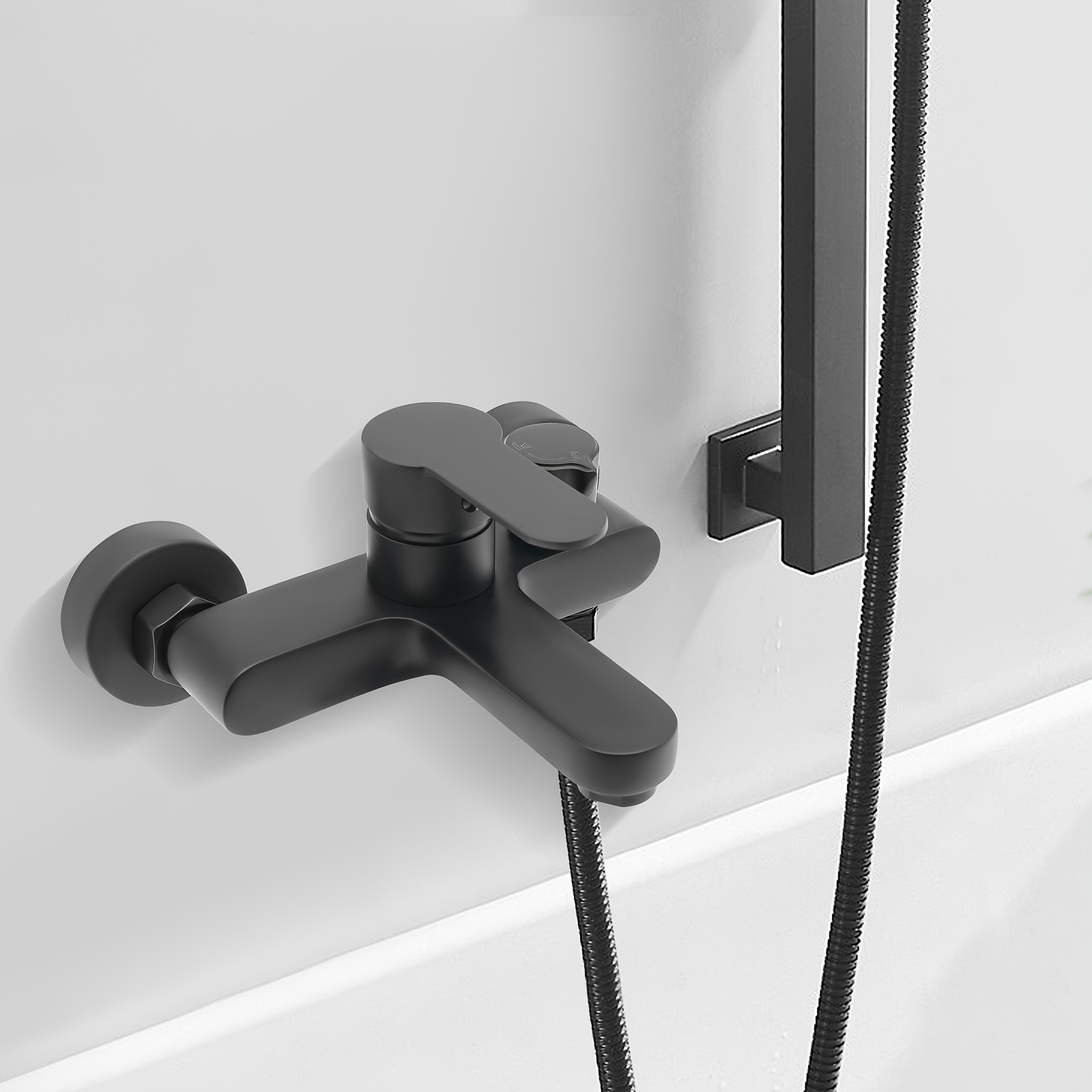 Image of Bath Mixer Faucet With Dual Water Outlet Options And For Bathroom
