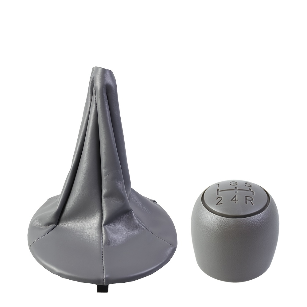 TEMU 5/6- Quality Pu Leather Shift Knob Set For Fiat 500/ 2007-2013, Panda 2003-2012 (type 169), Original Factory Style, Oe:71775051, Including Shift