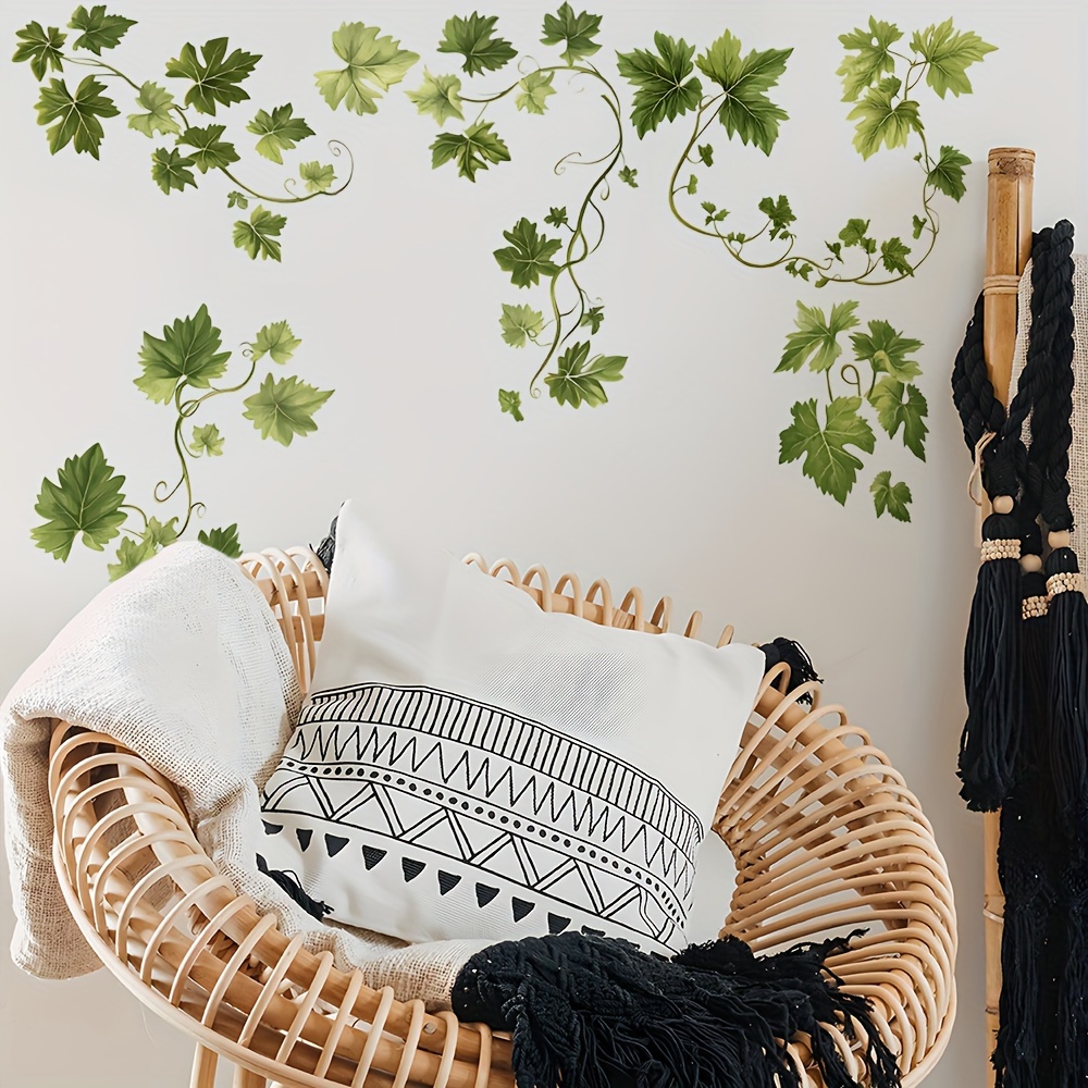 Vine Leaves Wall Stickers For Bedroom, Living Room, And Entrance Home Decor