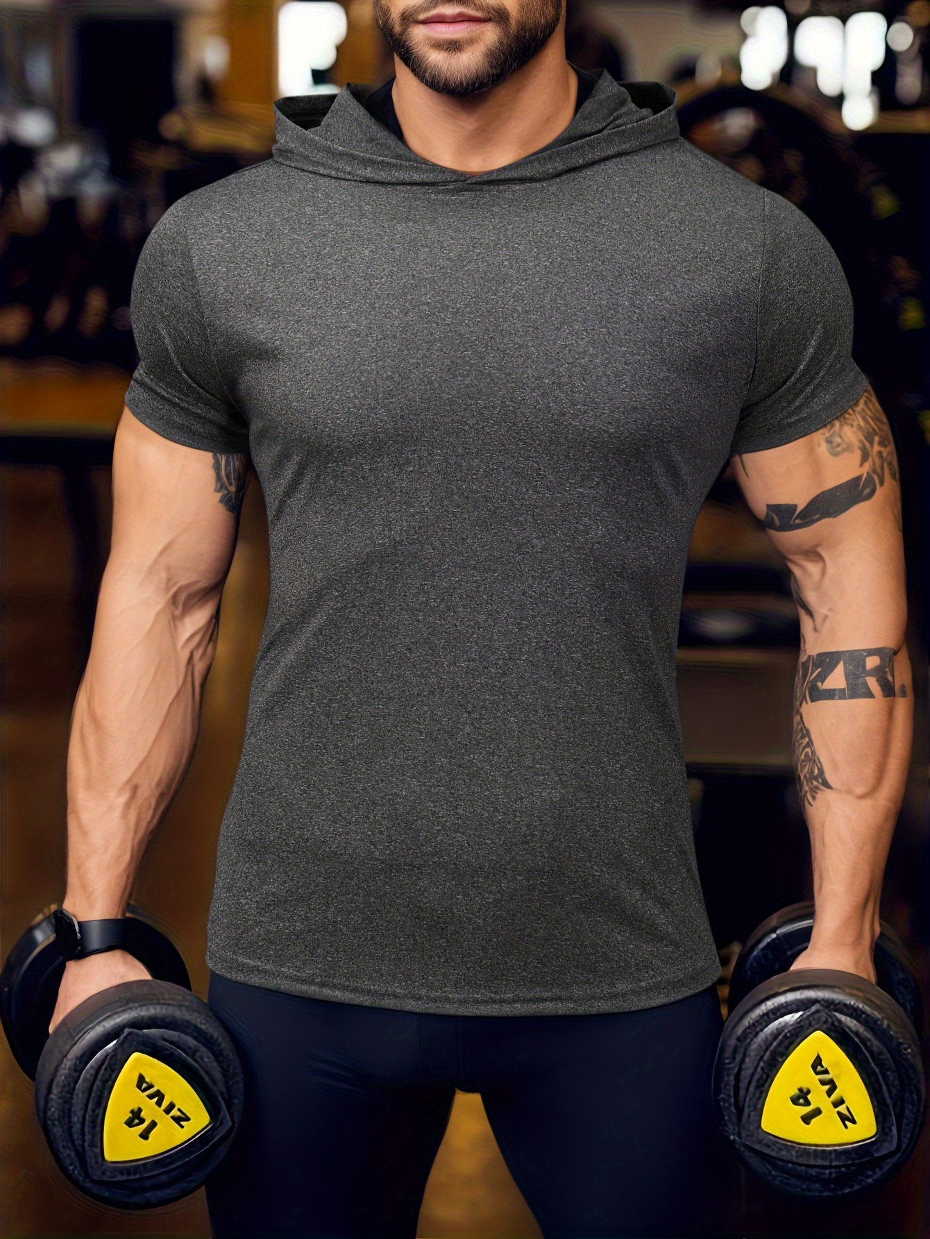 sweat à capuche à manches courtes homme idéal activités Temu France