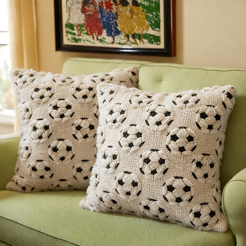 TEMU 2er-Set Plüsch-Fußball-Kissenbezüge, 18x18 Zoll, weiche Plüsch-Fußball-Kissenbezüge, geeignet für Schlafzimmer, Wohnzimmer, Sofa, Stuhl,