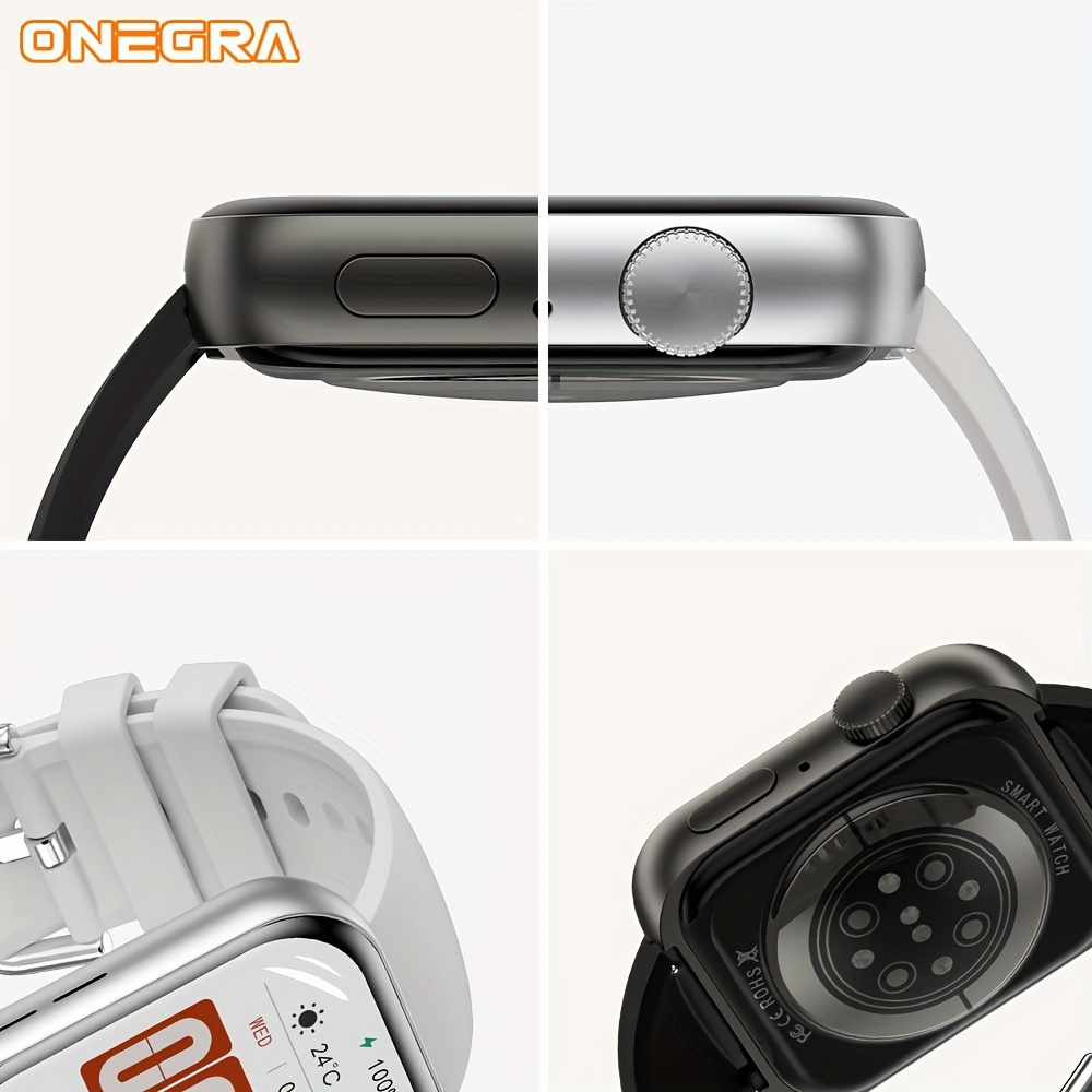 Nova 1,83-palčna HD brezžična pametna ura 2024, Gun Black & Silver & Rose Golden, prilagodljiva številčnica, SOS fitnes GPS sledilnik, primerna za moške in ženske_voghion.com