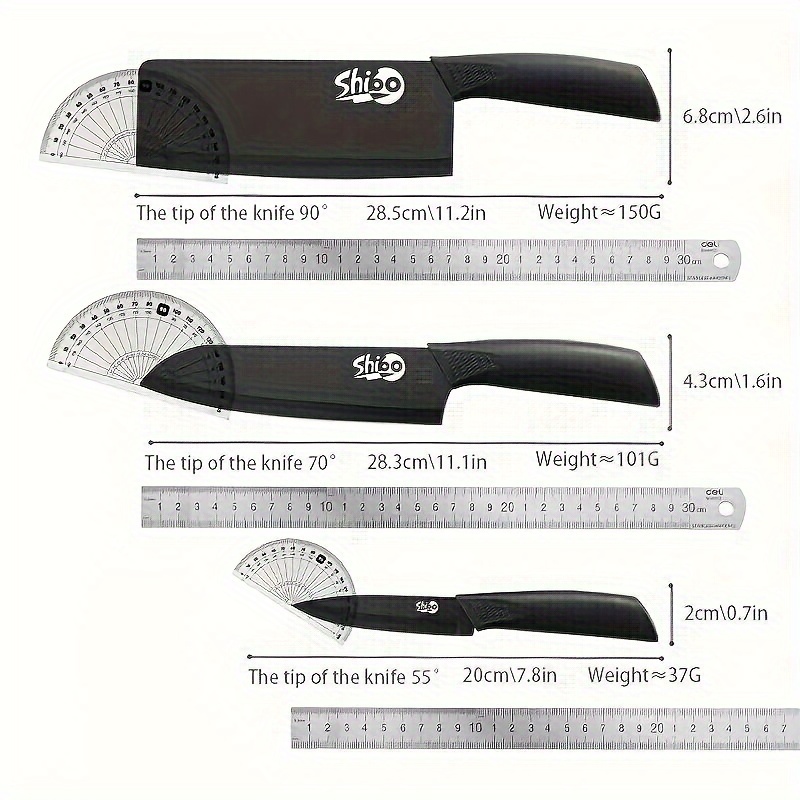 3 pieces professional kitchen knife set meat knife chefs knife with non slip handle sharp manual sharpening for home kitchen and restaurant details 2