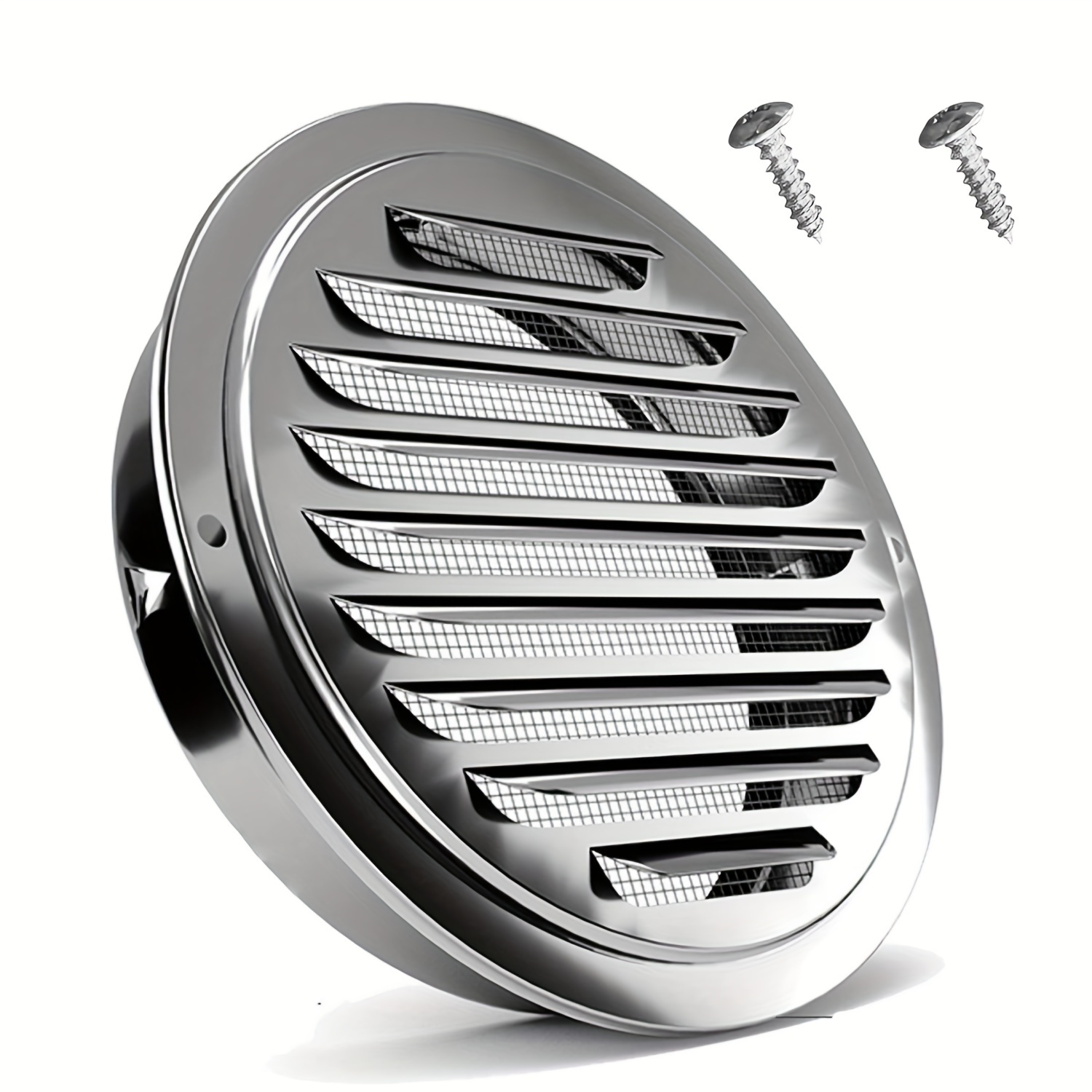 Stainless Steel 4-inch Dryer Vent Cover - Round Wall Grill For Efficient Air Ventilation, Home Appliance Accessory
