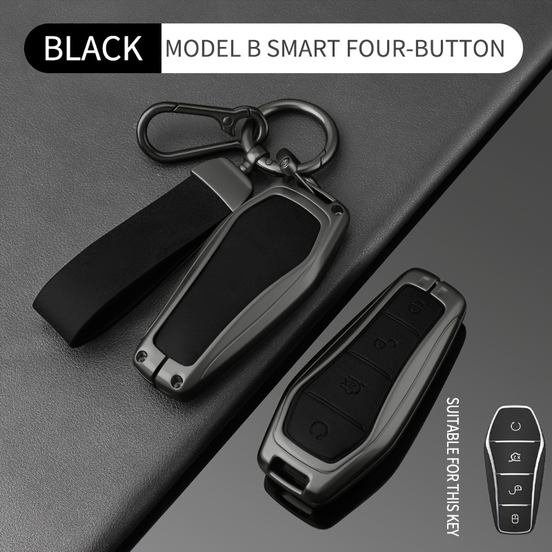 TEMU Nueva de aleación de para llaves de coche de 4 botones de varios modelos BYD, incluyendo Qin PLUS, Tang , Song Pro , Yuan PLUS y , con un