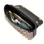 colorful clutch bag for women luxury chain shoulder bag shiny glitter handbag purse for party prom banquet evening