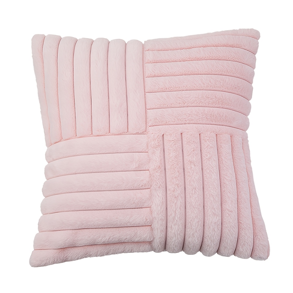 1 Ordinary Cushion Cover Without Padding, Used For Splicing Rabbit Velvet Pillowcases On Sofas, Home Decoration