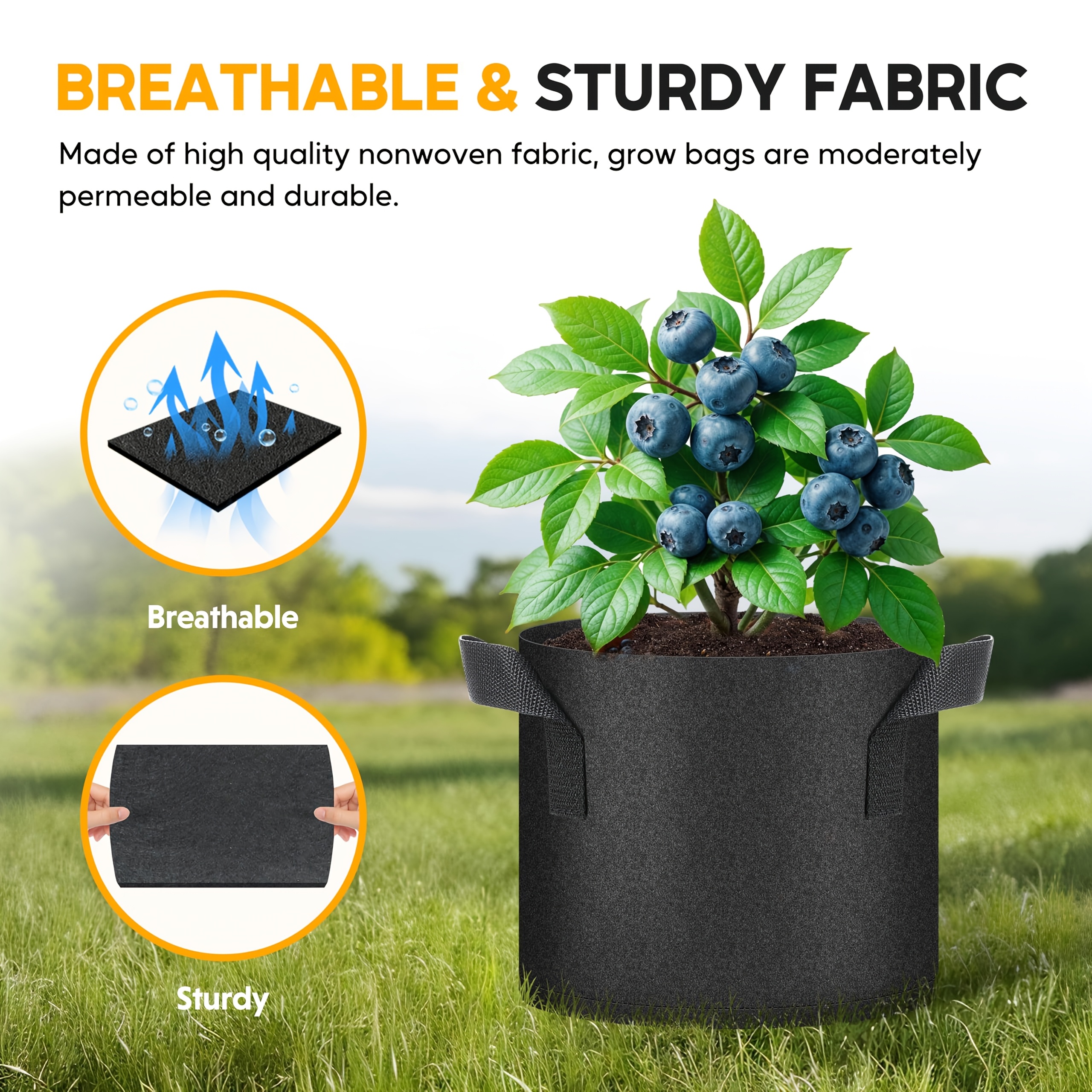 Fluffy Dream Heavy-Duty Plant Grow Bags