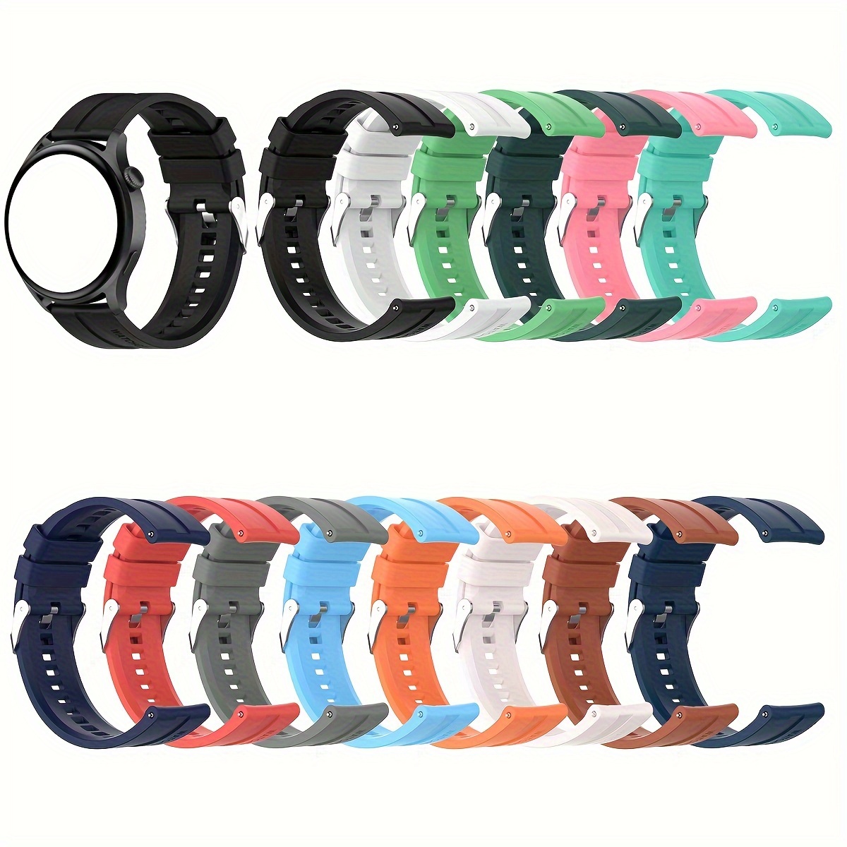 

1pc Silicone Watch Strap Suitable For 3/3 Pro/gt 2e/gt2 Pro/gt2 46mm/gt (42mm, 46mm), For Watch /magic Watch 2 46mm/magic Watch 1/watch Dream/xiaomi Watch S2 (42mm/46mm)