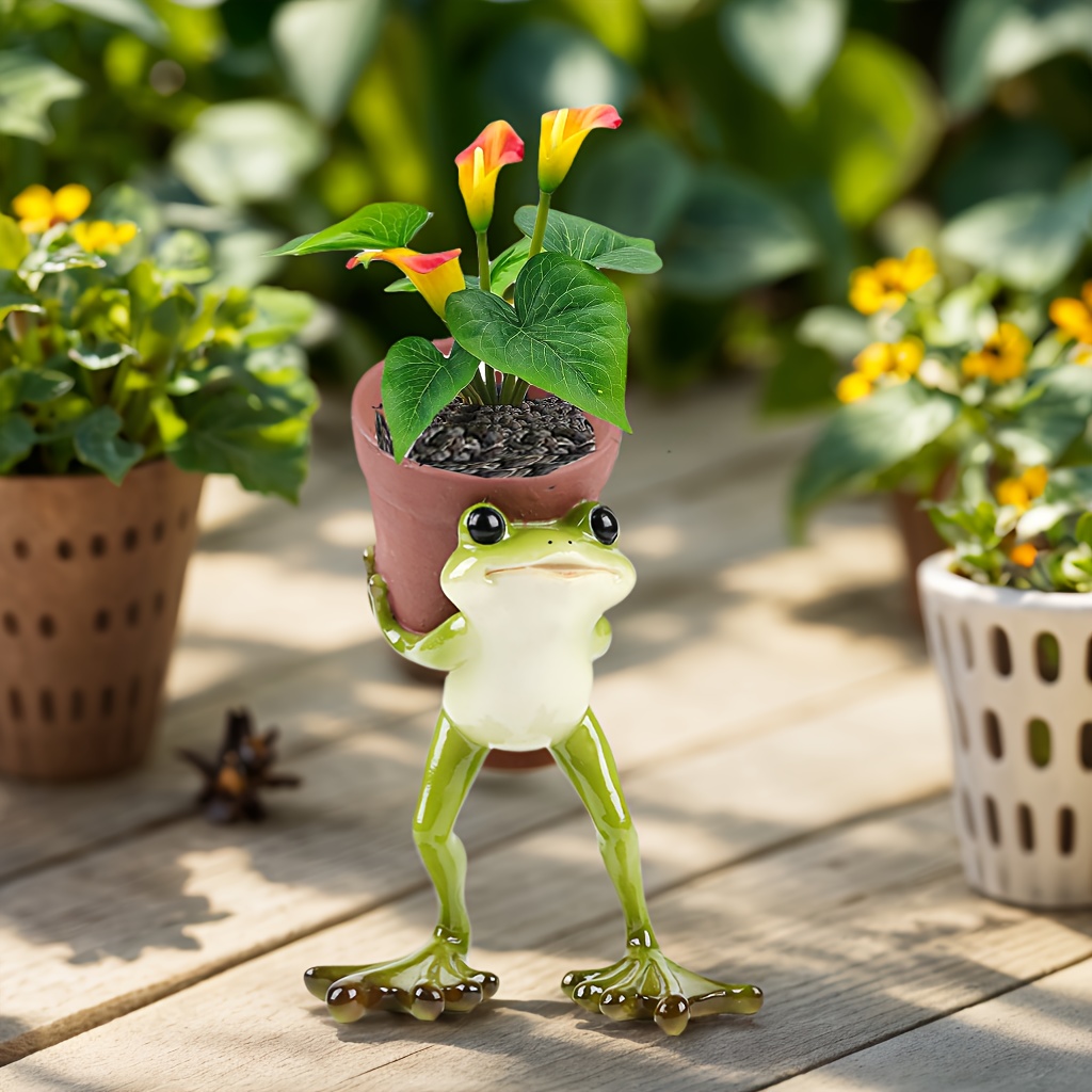1 stück froschförmiger resin pflanzkübel/vase –