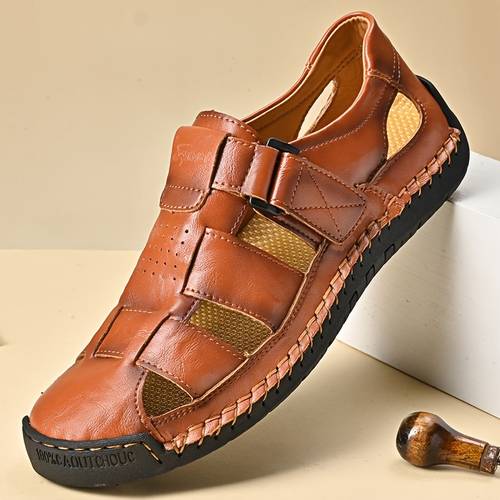 mens sport sandals closed toe outdoor fisherman shoes breathable summer beach loafers anti slip