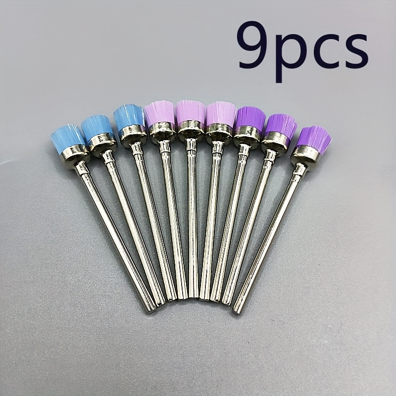 Image of 9pcs Cleaning Brush Nail Drill Set, Nail Dust Removal Cleaning Tool, Electric Nail File Milling Cutter Manicure Tool Brush Manicure Cleaning Brush, 9pcs Colorful Small Brushes