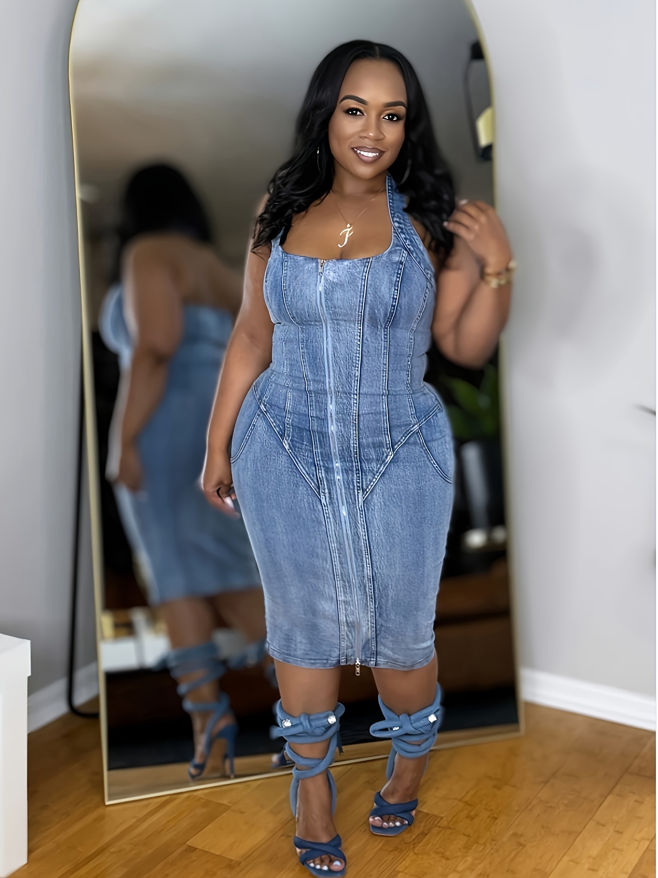white christmas dresses Denim Shirt Vest