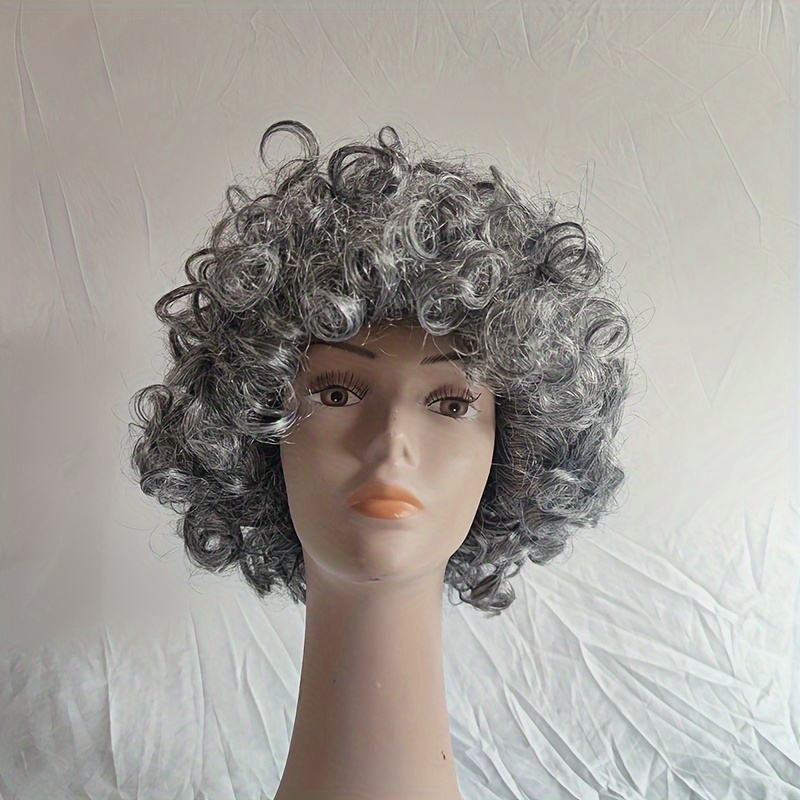 

Unisex-adult Body Wave Party Wig With Elastic Net Cap, 100% , Full Density Curly Hair Costume For Stage Performance & Fun Props