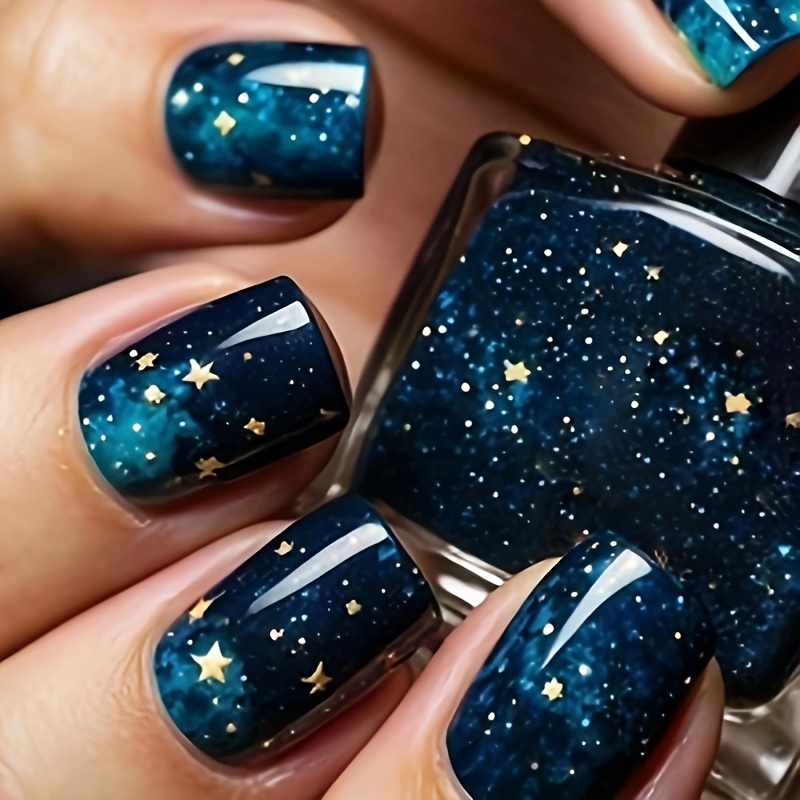 24pcs Starry Long Glossy Detachable Nail Tips