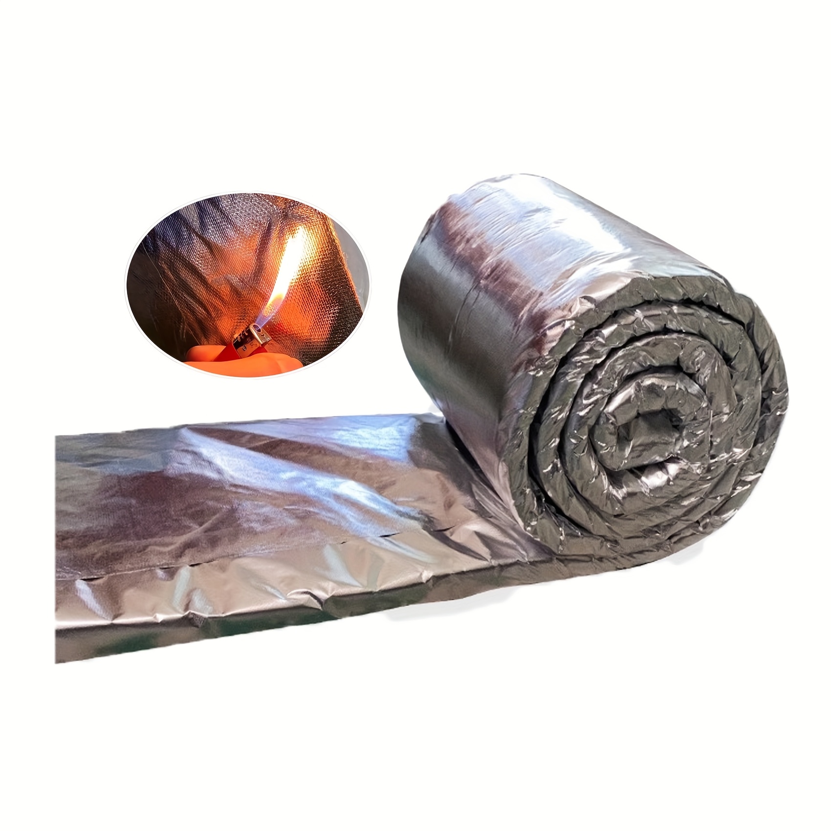 Aluminum Ceramic Fiber Blanket (needle Mat) - 590" Or 283" X24" Flexible & Shock-resistant Layer (0.4"/0.8" Thick) For Duct, Machine , Machinery Thermal Management, Oven Heat Management