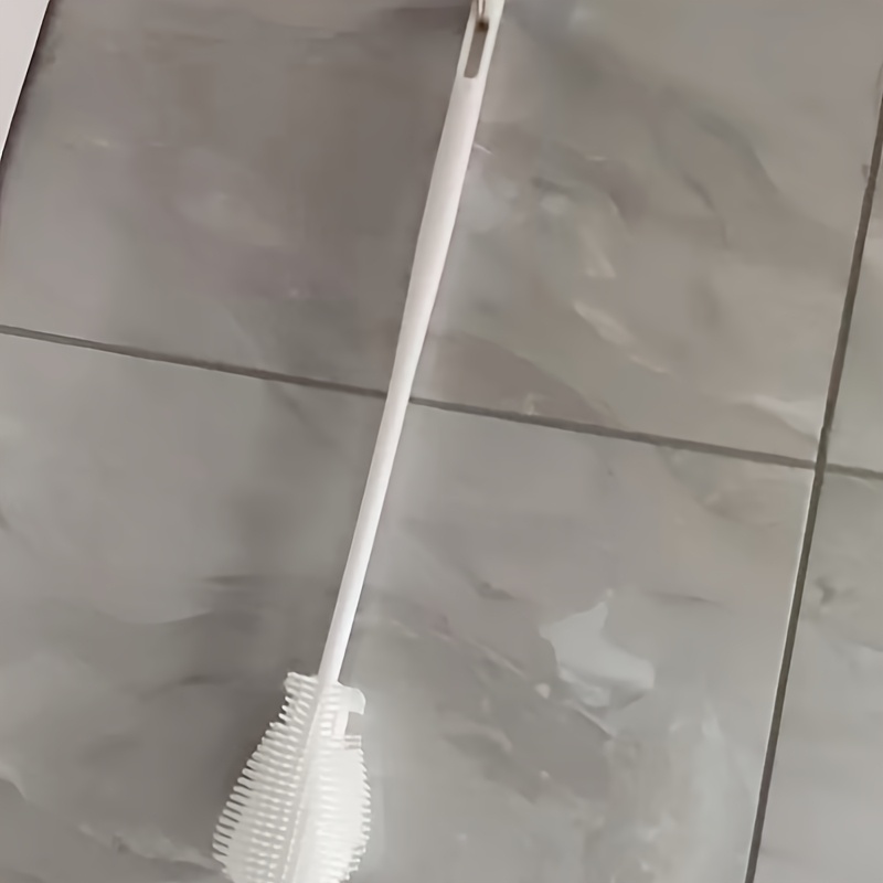 TEMU Long Handle Soft Silicone Cup Brush With Foldable Head - 360&deg; Full Coverage, Portable Reusable Bottle And Cup Cleaning Tool For Kitchen And Home, Manual No-charge, Cleaning Brush, With Grip