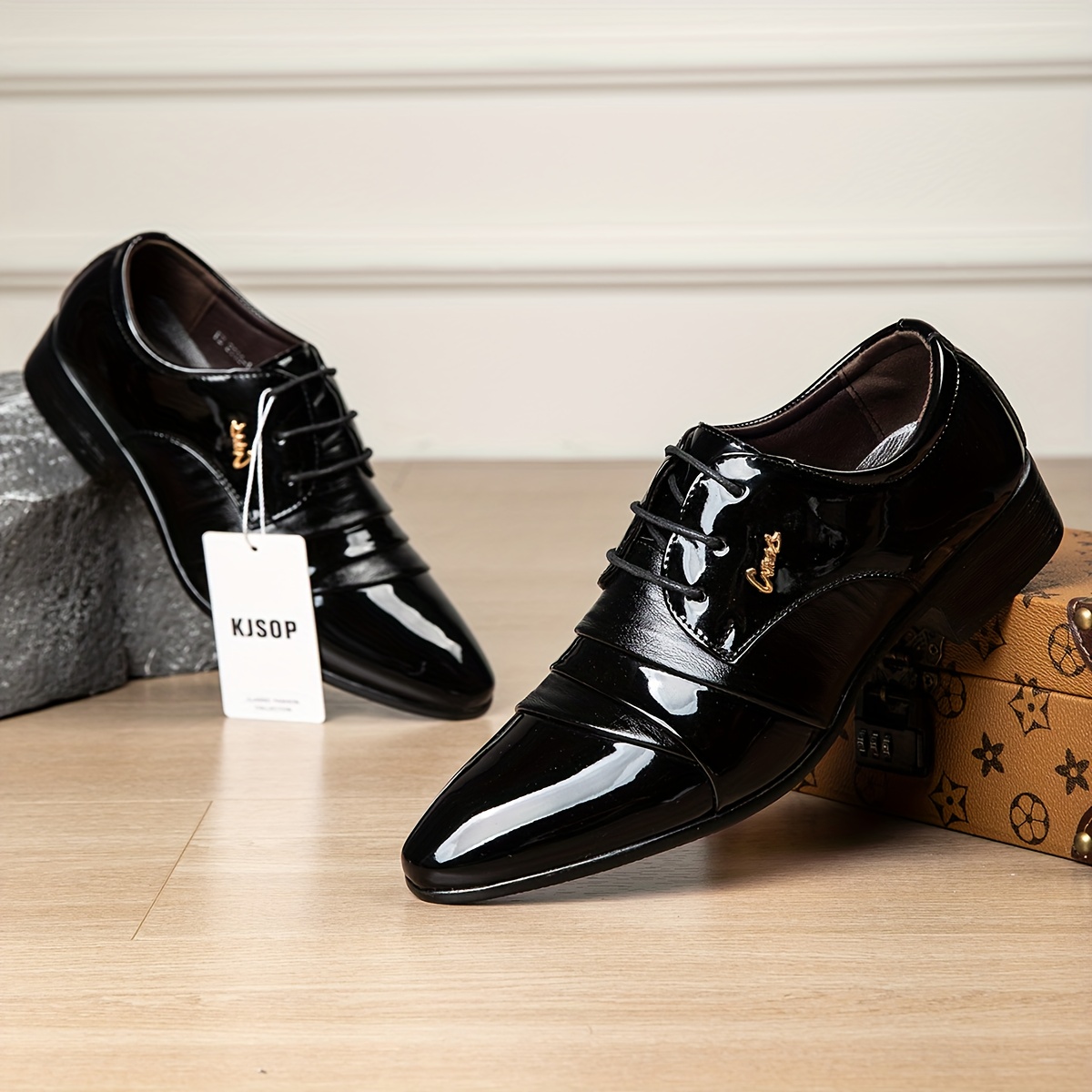 new mens dress shoes mens glossy business - Temu Hungary