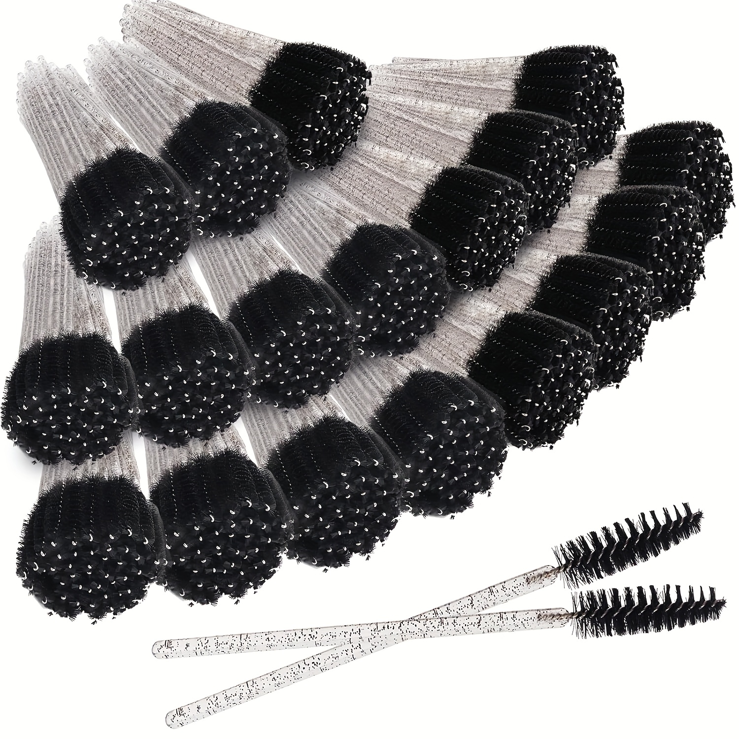 

50pcs Disposable Eyelash Brush, Mascara Wands Makeup Brushes Kits For Eyelash Extensions And Eyebrow Brush With Container