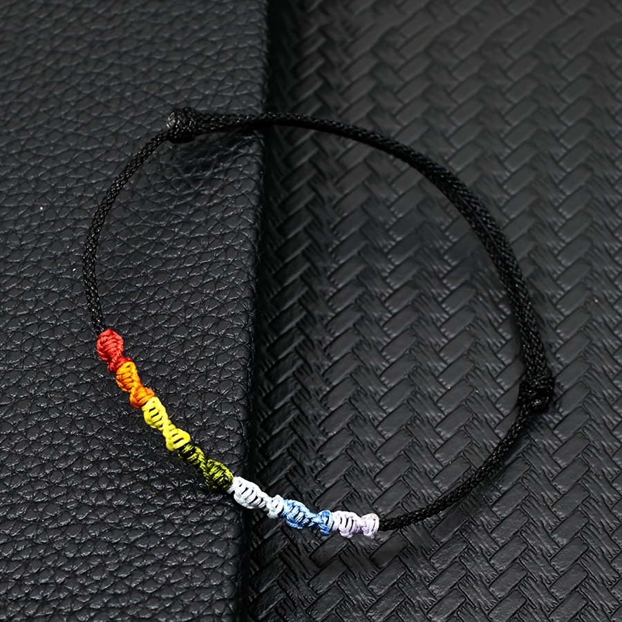1 Rainbow-colored Bracelet For Couples And , Niche High-end Minimalist Wristband