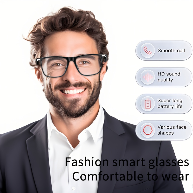 translation glasses for men women wireless 5 4 wireless audio glasses real time translator hd call music player   meeting recording cool tech gift Product details 4